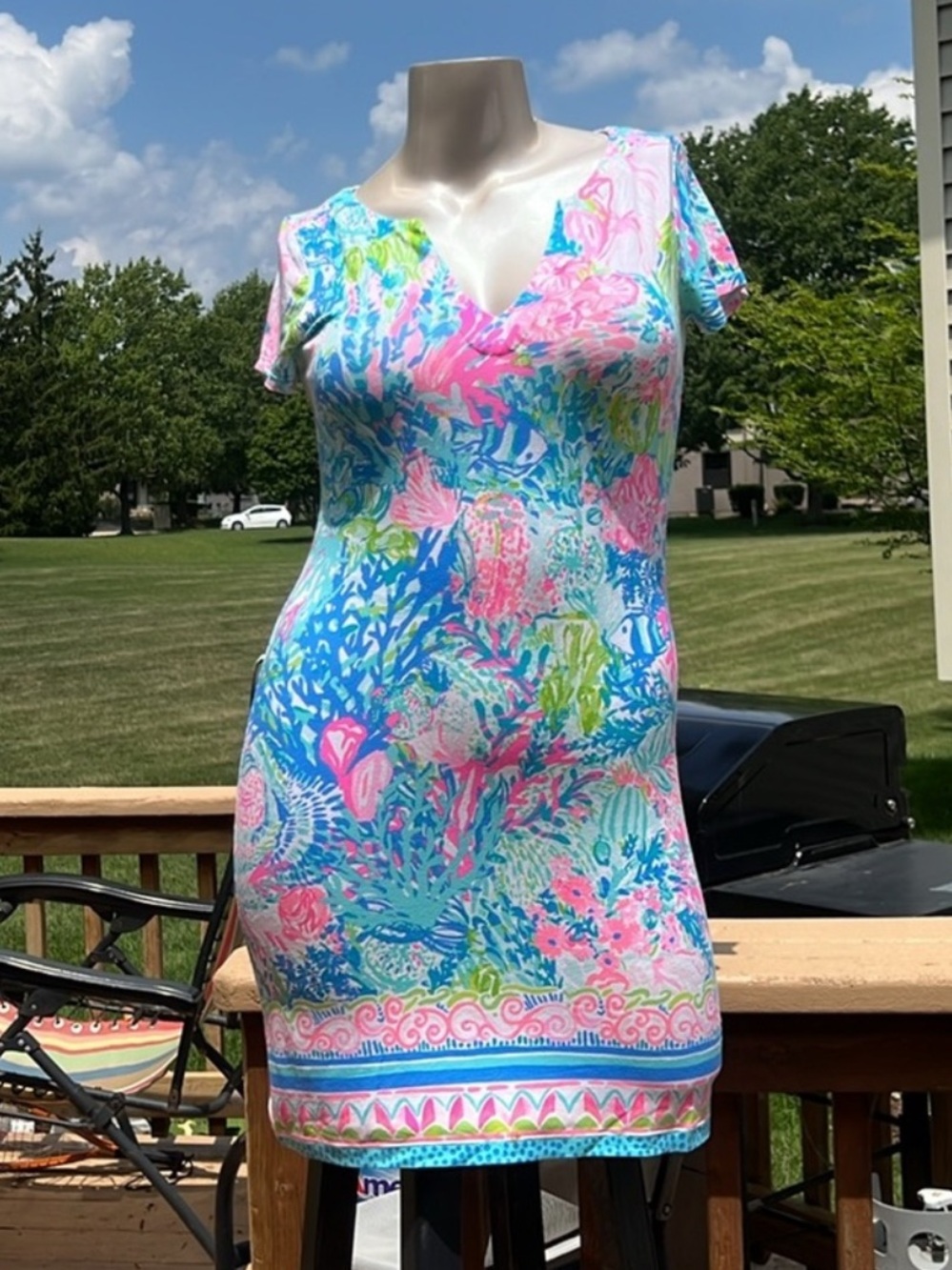 NWT Lilly Pulitzer Sophiletta Short Sleeve Dress in Cay to My Heart size S - M
